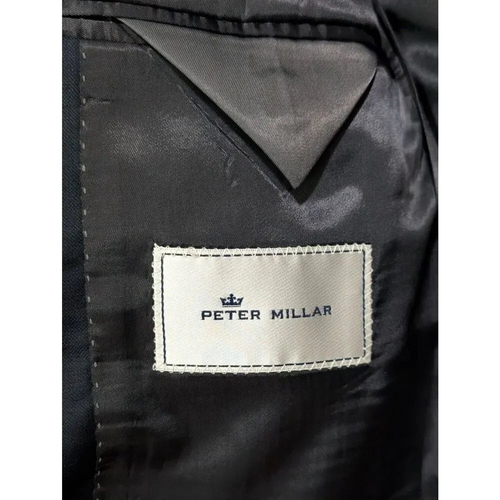 Peter Millar Collection Navy Blue 100% Wool 2-Button Suit Jacket Blazer 40S